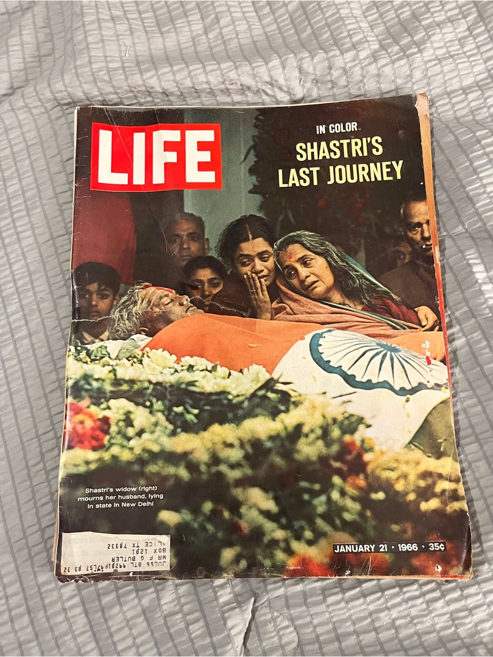 Vintage LIFE Magazine Jan 21 1966 Shastri’s Last Journey